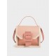 Charles Keith See Through Effect Buckled Bag Nude